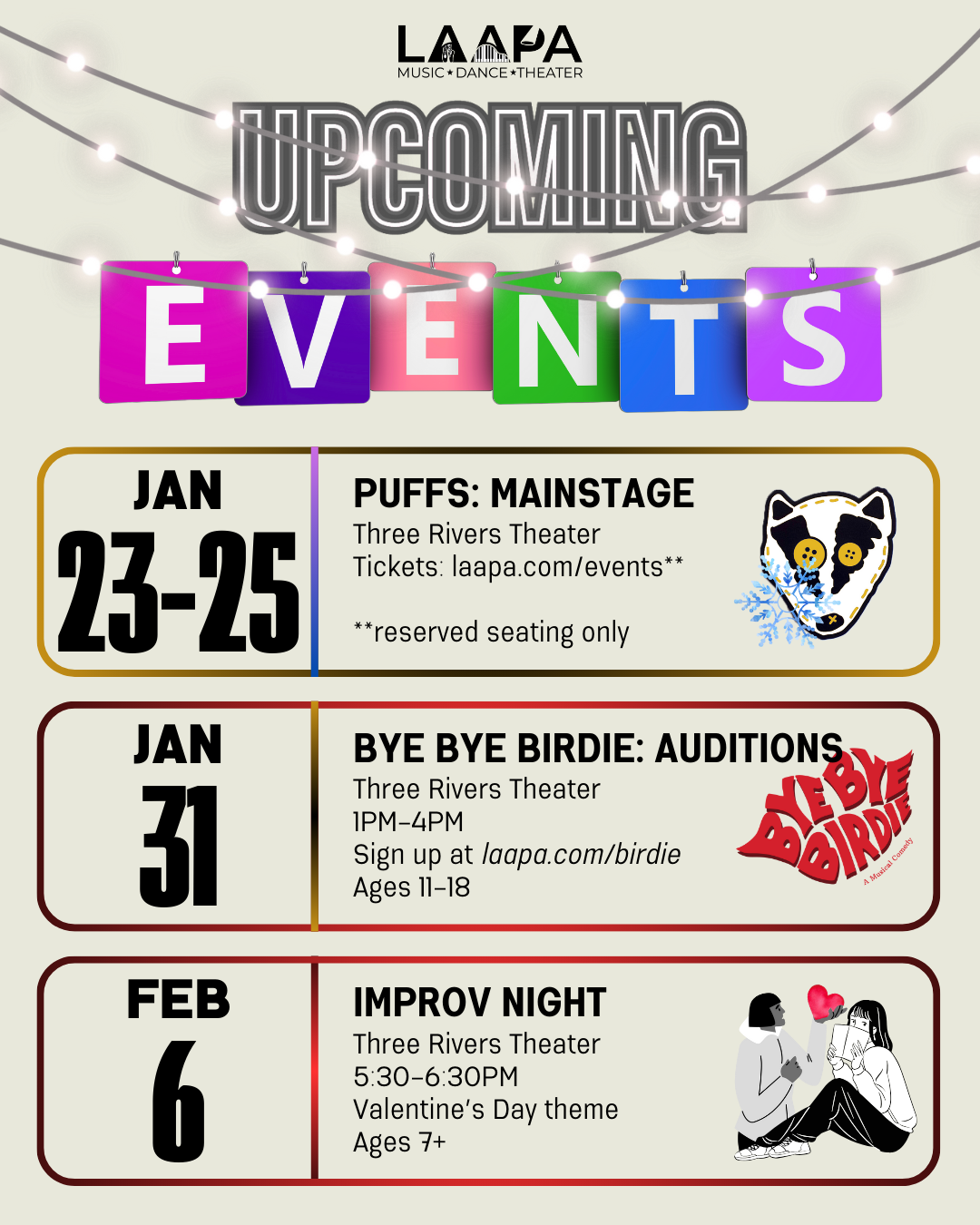 upcoming events